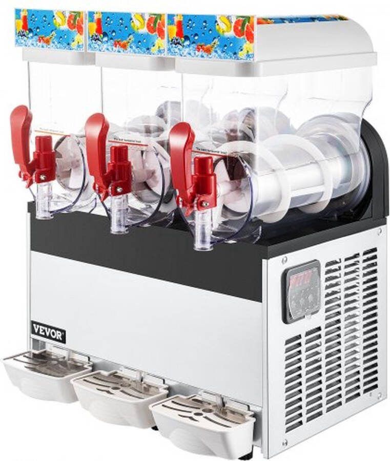 Vevor Slush Puppy Machine Slush Puppy Slush Machine Slush Maker Slush Machine Slush Puppy Maker Drankdispenser Drie Dubbele Tank 45 L