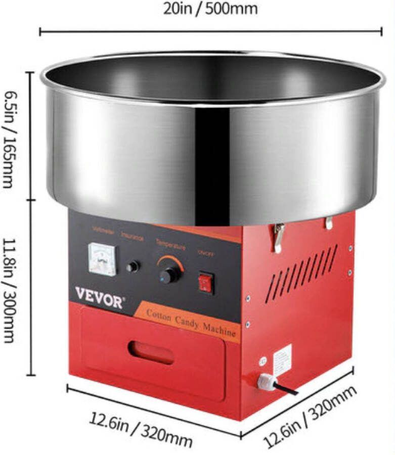 Vevor Suikerspinmachine | Suiker | Suikerspin | Cotton candy | Suikerspinmaker | Suikerspinmachines | Cotton candy maker | Rood
