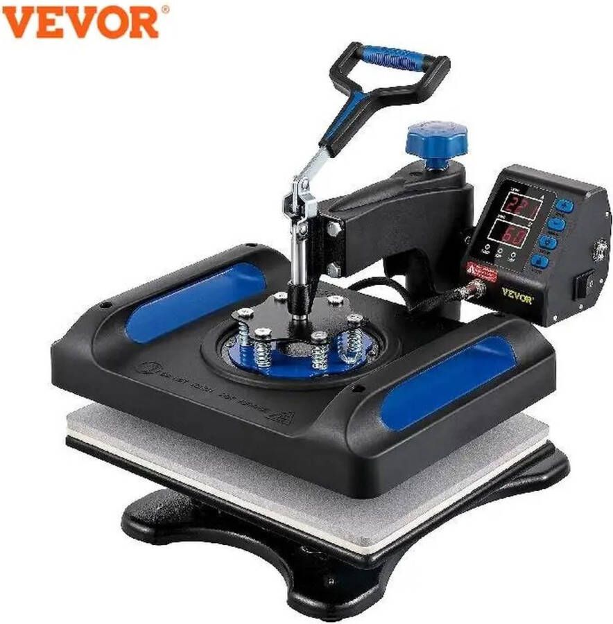 Vevor Transferpers Sublimatie Printer 5 in 1 Heat Press Machine Drukpers Warmte Pers Hittepers 12x15