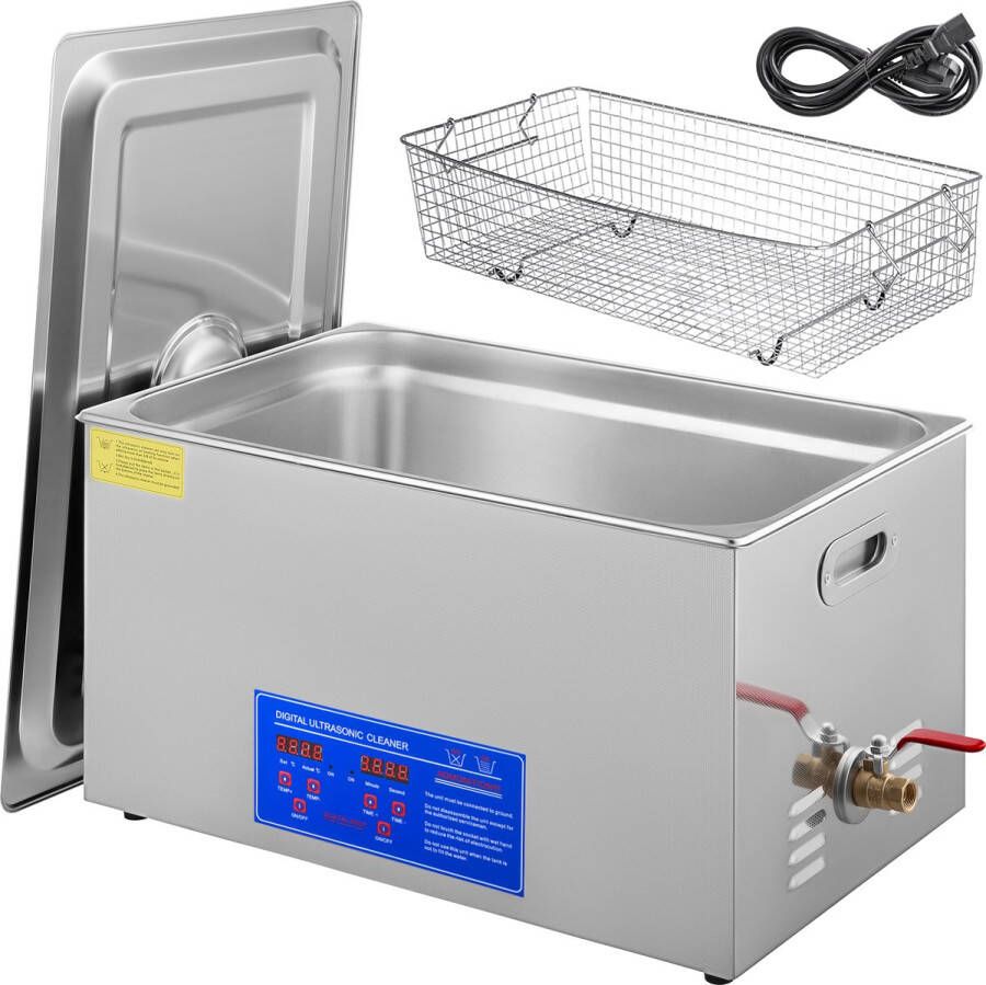Vevor Ultrasoon Reiniger 26-30 L-Roestvrij Staal Professionele Ultrasone Reinigingsapparaat-Digitale Verwarming Timer-Sieraden-Brillen-Tanden