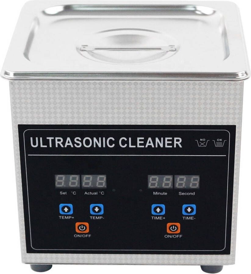 Vevor. Ultrasoon Reiniger Reinigingsapparaat voor Sieraden en Brillen Ultrasonic Cleaner 120W 2L Ultrasoonbad
