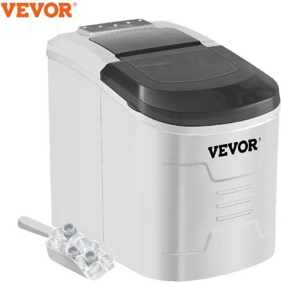 Vevor UnityMarketplace Elektrische Ijsmaker Draagbare BulletIjs Roestvrije Staal Verschillende Grootte Ijs Wit