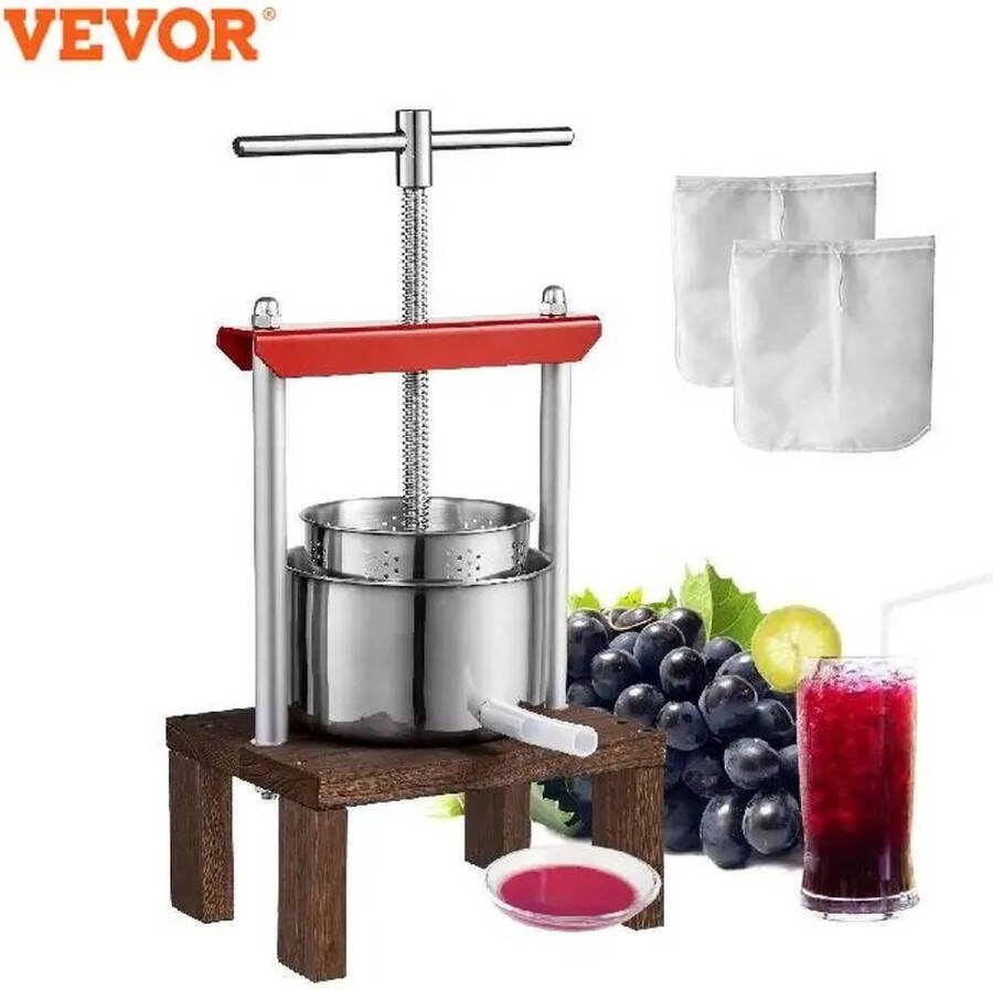 Vevor UnityMarketplace Sinaasappelpers Handmatige Citruspers Vruchtenpers Persmachine Roestvrij Staal 2L