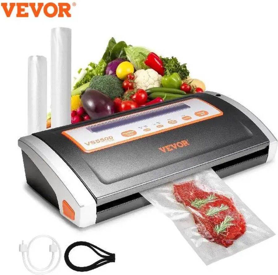 Vevor vacuümsealer Voedsel Opslag Sealen vacumeermachine vacuüm zak rollen 130 W Groente Fruit Vlees Brood