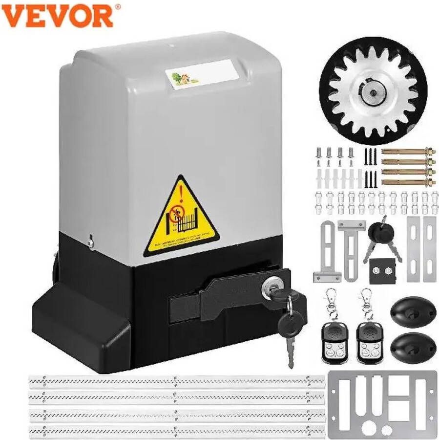 Vevor™ Vevor Automatische Poortopener Elektronisch poortopener Hekopener Afstandsbediening Schuifpoortopener Poort Opener 4 M