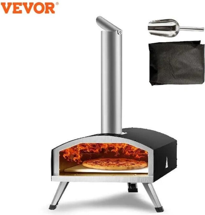 Vevor Draagbare Pizza Oven Pizza Oven Pizza Steen Geschikt Voor 12 Pizza's Pizza Bakkers Oven Hout Houtskool