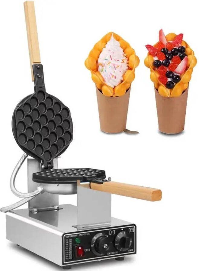 Vevor™ Vevor Ei Bubble Elektrische Wafelijzer Anti-aanbak Wafel Making Machine Huishoudapparatuur Gaufriers Bakken Snack Gaufres Wafel Irons