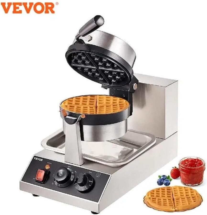 Vevor Elektrische Wafelijzer Keuken Teflon Gecoate Bakvormen 1500W