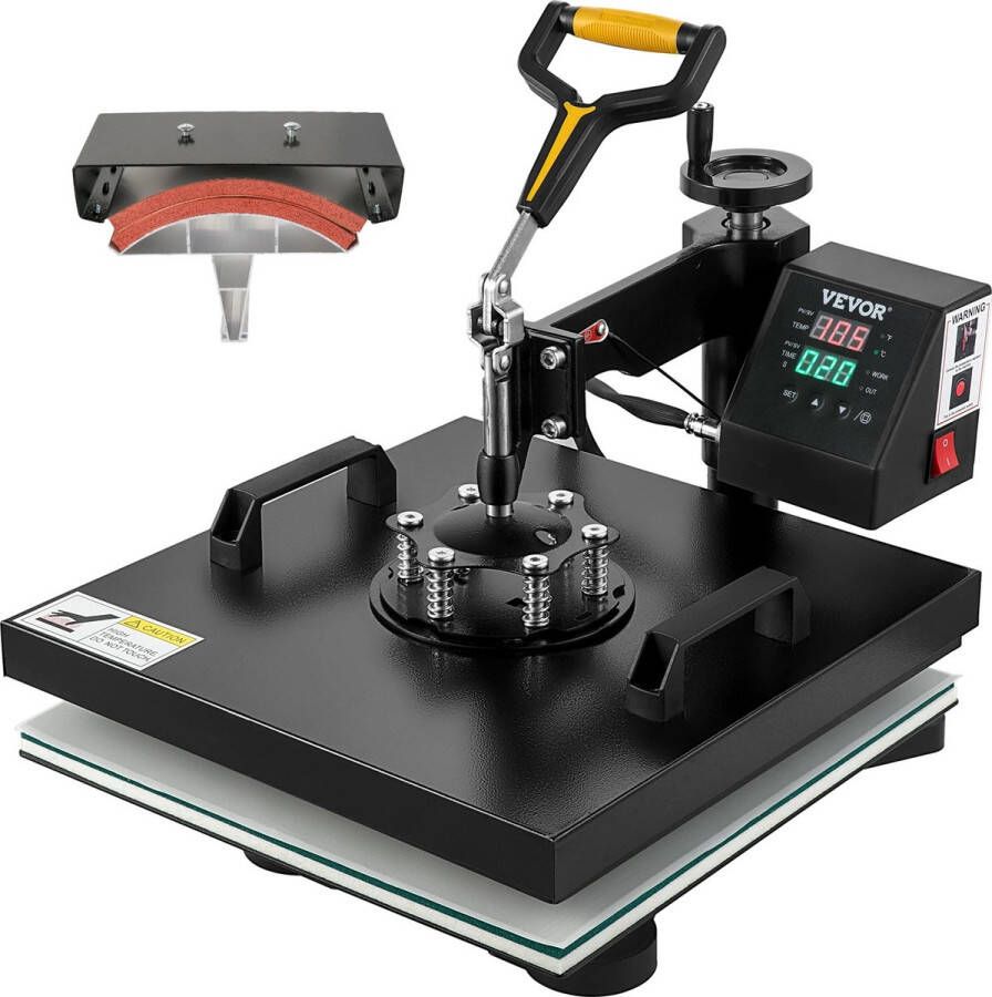 Vevor. Vevor Heat press Transferpers Hitte Pers 38x38cm 2 in 1