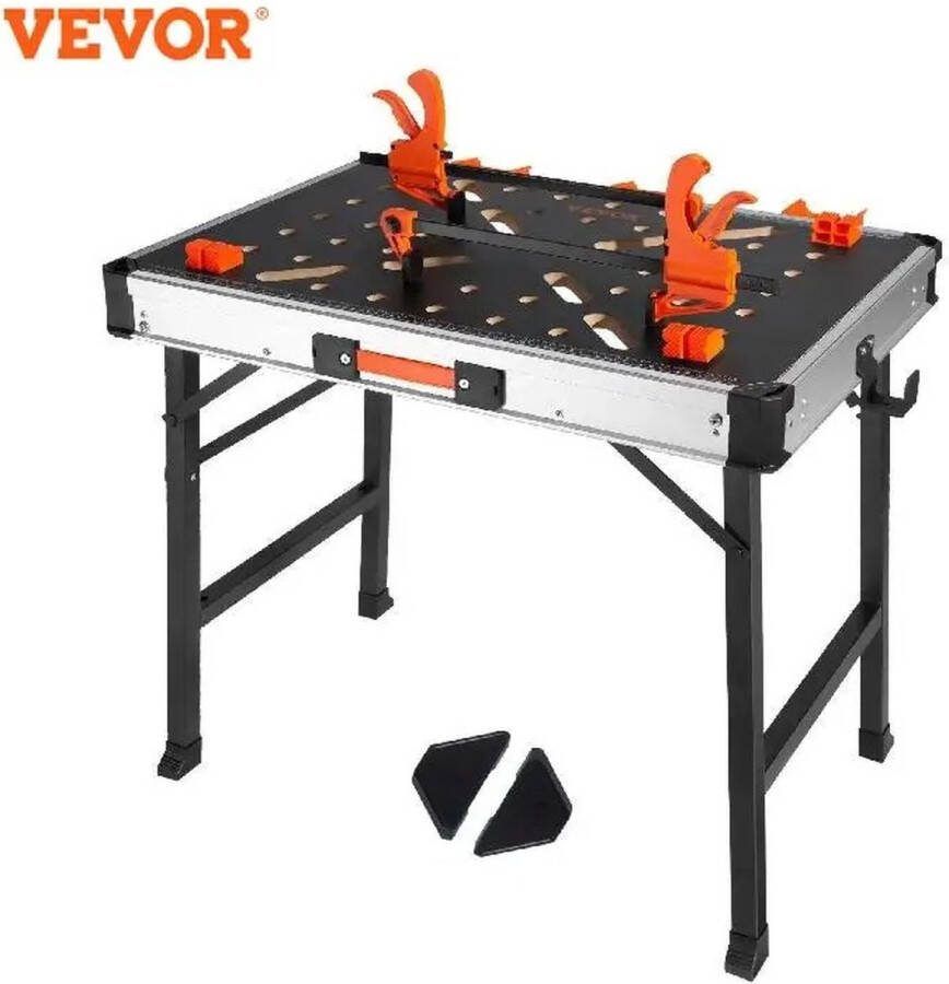 Vevor™ Vevor Opvouwbare Werktafel Inklapbare Werktafel Opvouwbare Werkbank 7 werkhoogtes Houtbewerking Klemsysteem Laadvermogen 454 kg