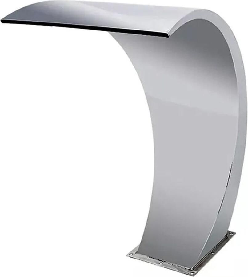 Vevor. ShopEighty8 Waterornamenten Voor Buiten Zwembadfontijn Waterbak Elegant Modern Curve Design L30 x B40 x H60 cm Rvs