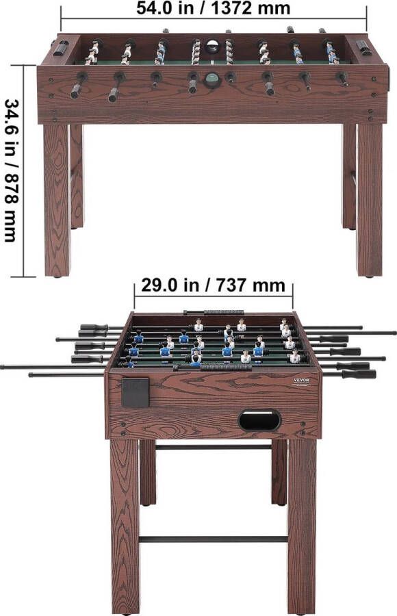 Vevor Voetbaltafel Tafelspel Voetbaltafel Jeugdspel Teamsport Voetbal