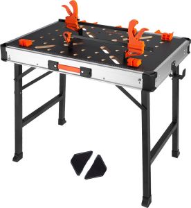 Vevor Vouwbare Werktafel-Draagkracht 454kg-Draagbare Werkbank Zaagbok-84 5x60x73 5cm-voor Zagen Slijpen Reinigen Lijmen