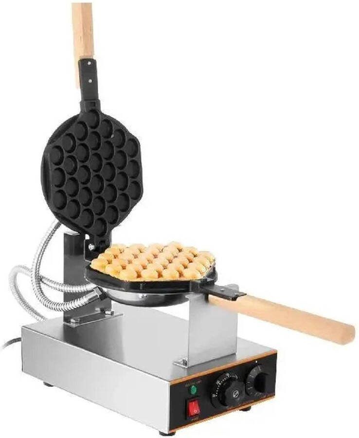 Vevor. Wafelijzer met indicatielampje 180° draaibare 2 pannen houten handgrepen Gemakkelijk schoon te maken voor thuisgebruik