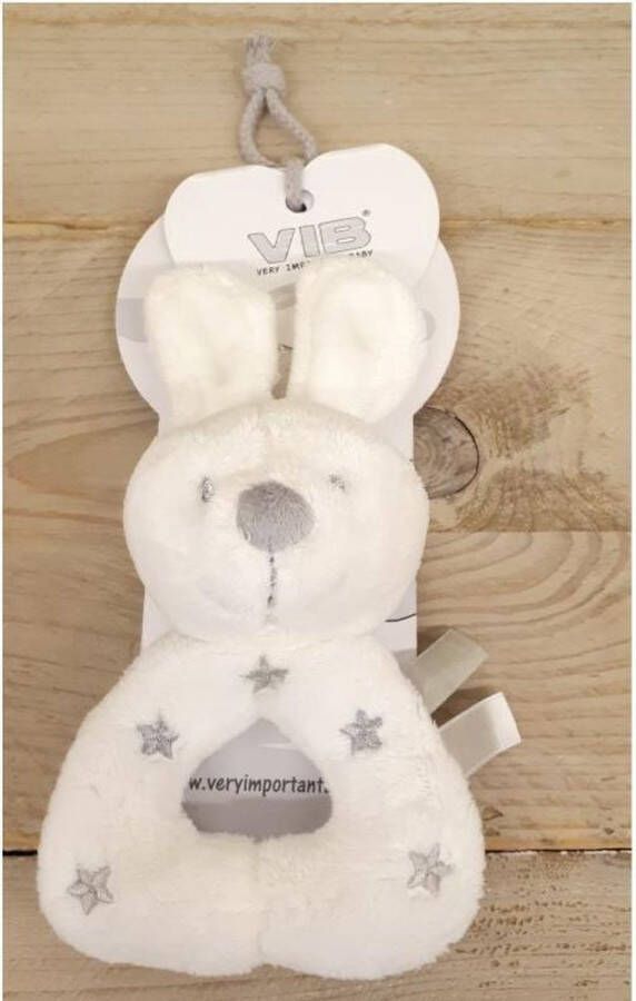 V.I.B. Rammelaar konijn wit met sterren van Very Important Baby