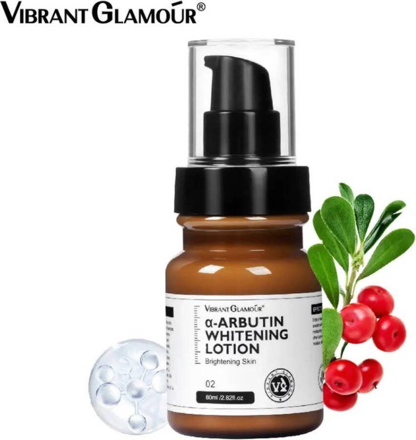 Vibrant Glamour Arbutine Gezichtslotion A-arbutine Rijk aan Niacinamide Vitamine C Verfrissend en Zacht Huidgevoel Effectief te Hydrateren Lotion