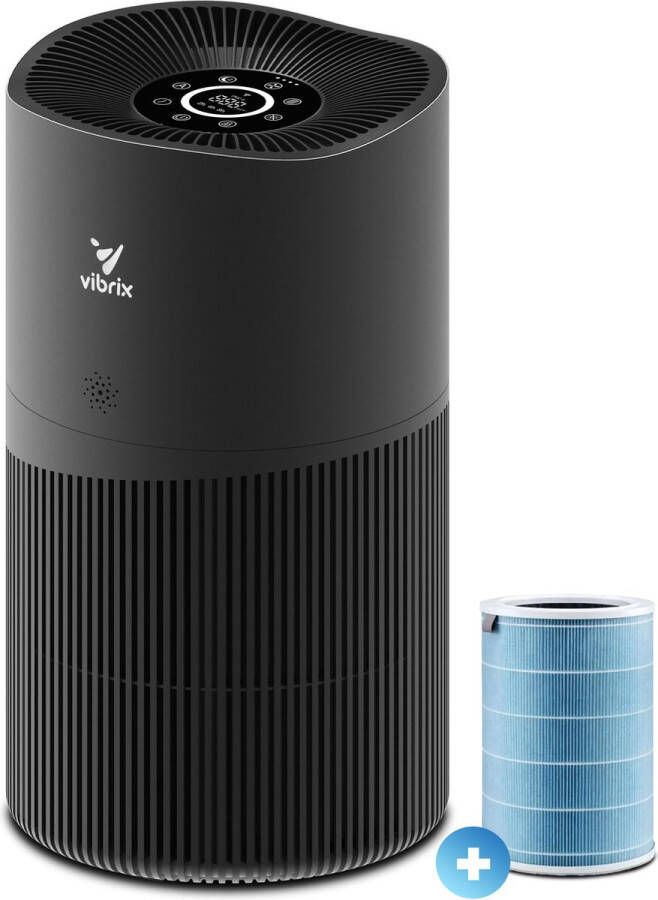 Vibrix PureFlow70 Pro luchtreiniger 150 m² Automatische stand + 6-in-1 filtersysteem Luchtkwaliteitsindicator Ionisator Luchtfilter Air purifier met HEPA-filter