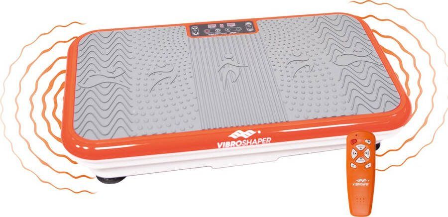 MediaShop Vibro Shaper trilplaat met oscillatietechnologie verstevigt het lichaam powerplate belast alle spiergroepen inclusief power stretchbandjes
