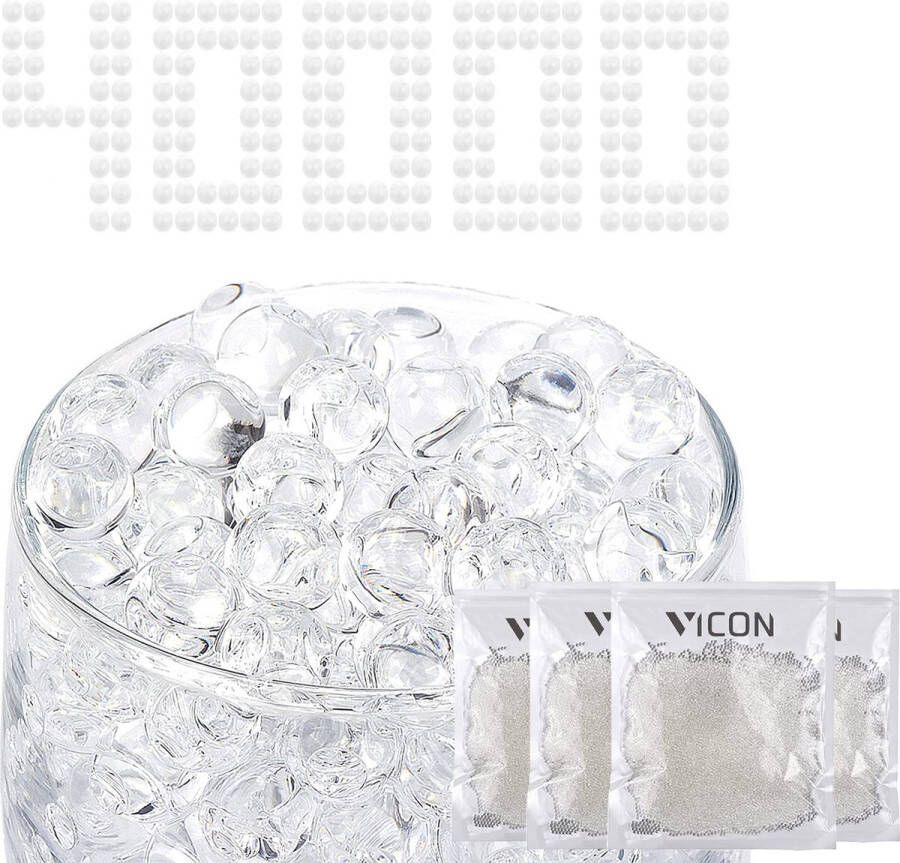 Vicon Orbeez Transparant 40.000 stuks 7-8mm Waterparels Transparant Waterabsorberende balletjes Waterballetjes Gelballetjes Waterbeads