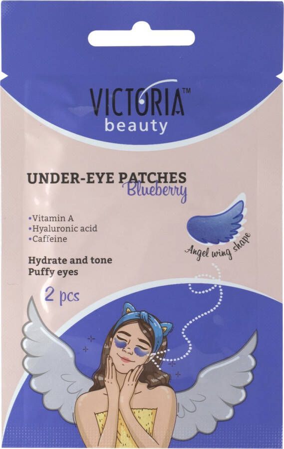 Victoria Beauty Prijs per 3 verpakkingen Angel Wing-under eye patches met bosbes cafeïne hyaluronzuur en vitamine A voor gedehydrateerde oogcontouren en gezwollen ogen 2 stuks per verpakking