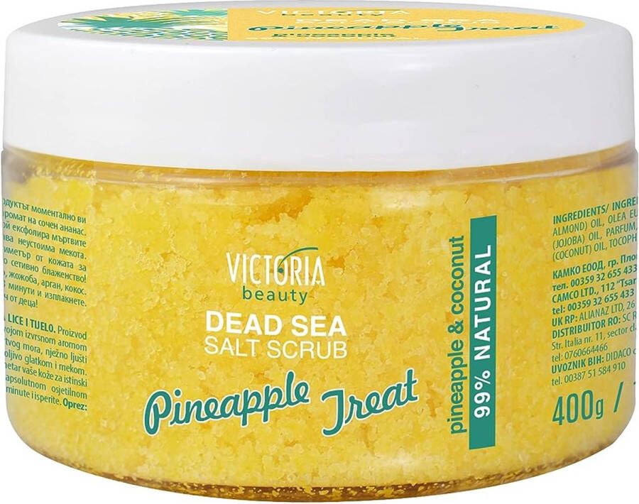 Victoria Beauty Salt Body Scrub Dead Sea 400 gr met ananas en kokosnoot