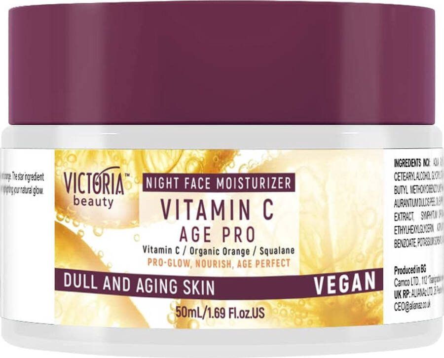 Victoria Beauty Vitamin C Age Pro Night Face Moisturizer Vitamine C nachtcrème 50 ml