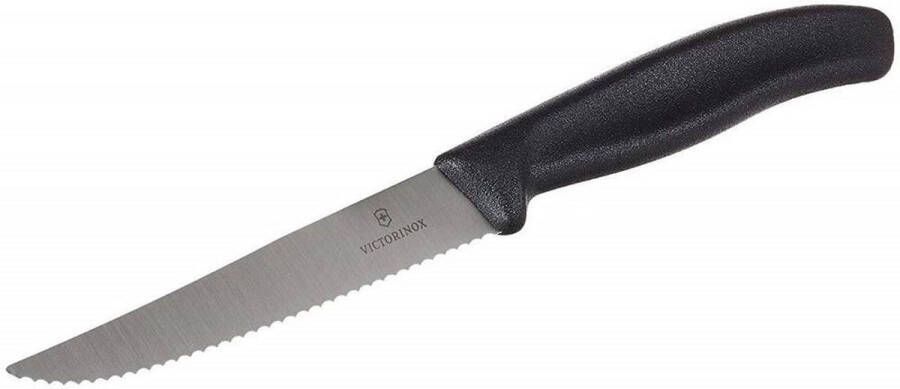 Victorinox Classic Steakmes Puntige Tip Zwart Pakket van 2
