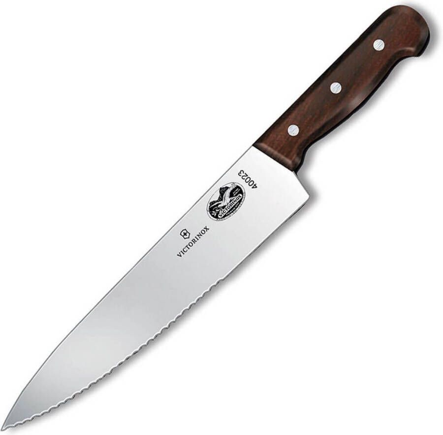 Victorinox Koksmes 25 Cm Lemmetlengte Palissander Handvat Bruin