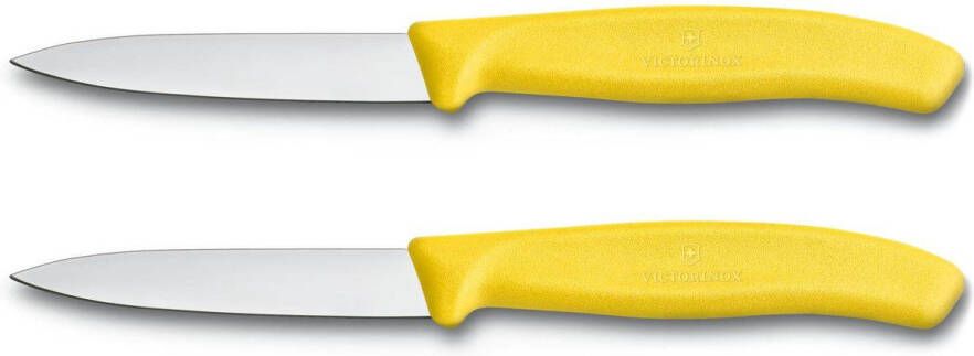 Victorinox Mes Groentemes 8 cm geel Verpakking Van 2 Stuks