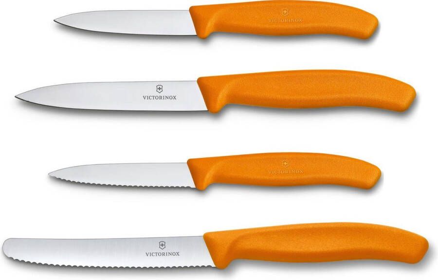 Victorinox Swiss Classic Keukenset 4-delig Oranje RVS