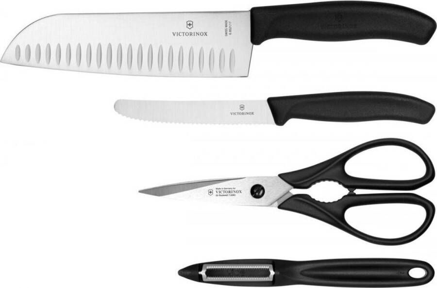 Victorinox Swiss Classic Kitchen set 4 delig Messenset Zwart