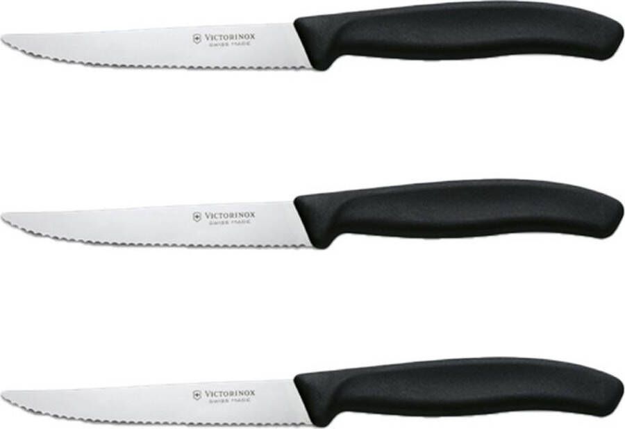 Victorinox Swiss Classic Steakmessenset 3-delig Zwart