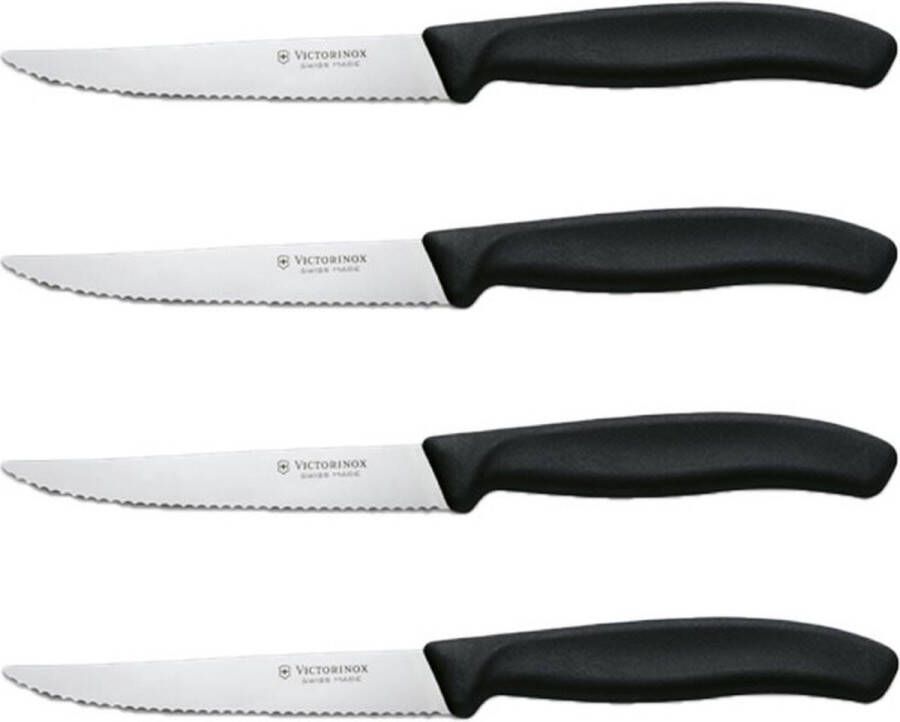 Victorinox Swiss Classic Steakmessenset 4 -delig Zwart