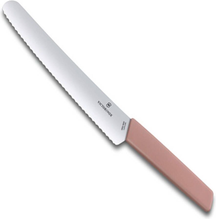 Victorinox Swiss Modern bakkersmes 22cm Gekarteld Roze