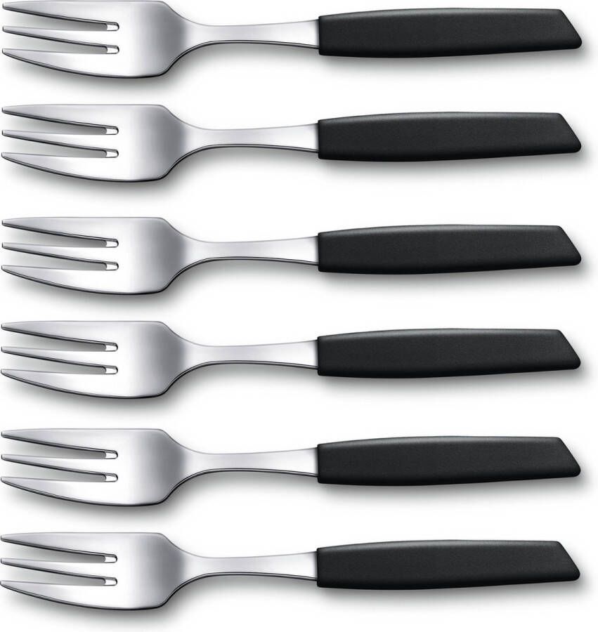 Victorinox Swiss Modern taartvorken 6-delig Zwart