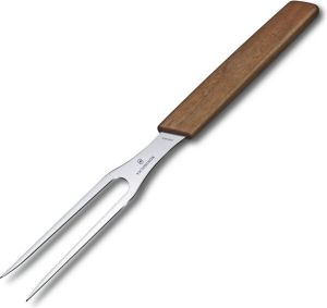 Victorinox Swiss Modern Vleesvork 15cm Rvs walnoot Hout Giftbox