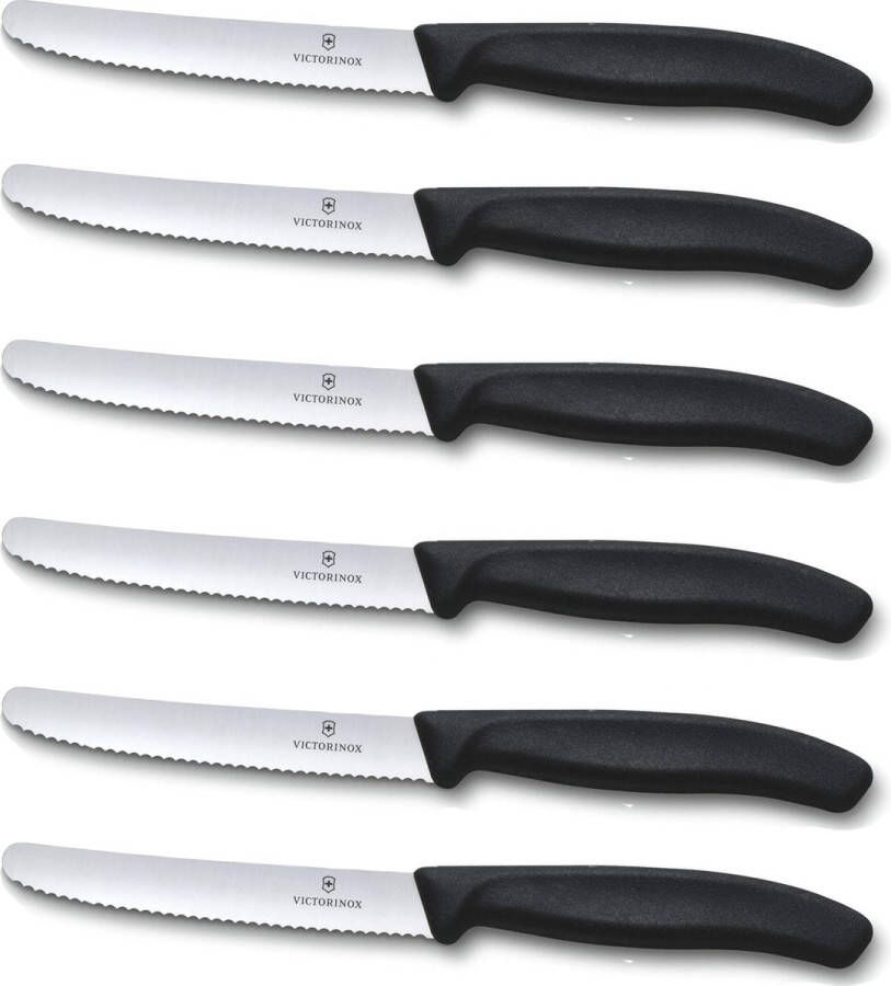 Victorinox Tafelmessen set van 6 zwart Swiss Classic