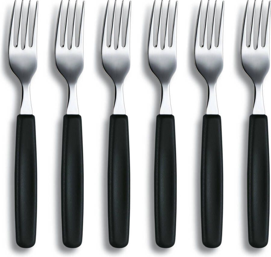 Victorinox tafelbestek vork zwart (Set van 6)