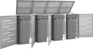 VidaLife Containerberging vierdubbel 276 5x77 5x115 5 cm roestvrij staal