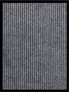 VidaLife Deurmat 60x80 cm gestreept grijs