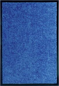 VidaLife Deurmat wasbaar 40x60 cm blauw