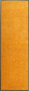 VidaLife Deurmat wasbaar 60x180 cm oranje