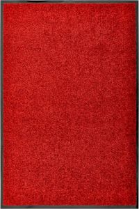 VidaLife Deurmat wasbaar 60x90 cm rood