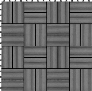 VidaLife Terrastegels 30x30 cm 1 m² HKC grijs 11 st