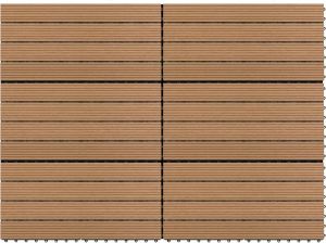 VidaLife Terrastegels 6 st 60x30 cm 1 08 m² HKC bruin