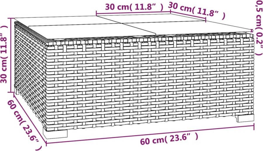 VidaXL -12-delige-Loungeset-met-kussens-poly-rattan-zwart