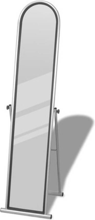 VidaXL Staande spiegel Vrijstaande rechthoekige spiegel volledige lengte(grijs )