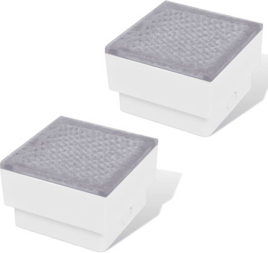 VidaXL LED Verzonken vloerlamp 100 x 100 x 68 mm 2 st