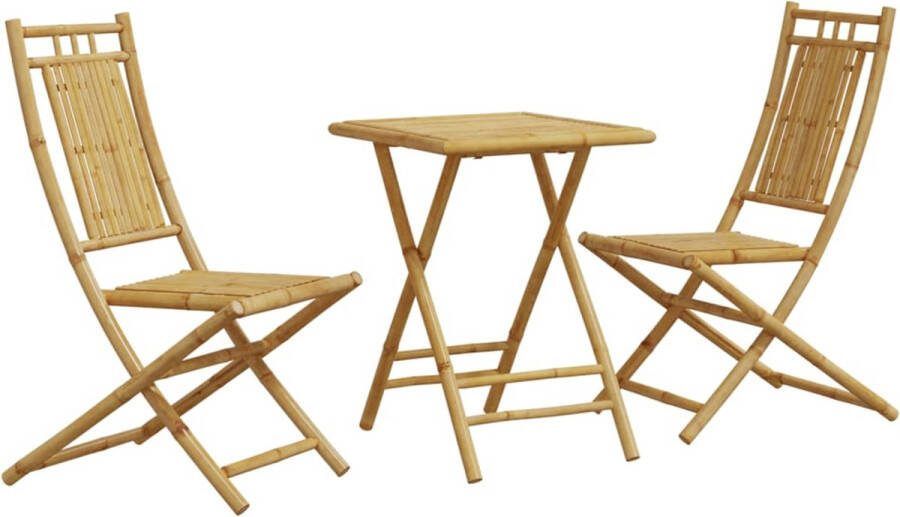 VidaXL 3-delige Bistroset bamboe