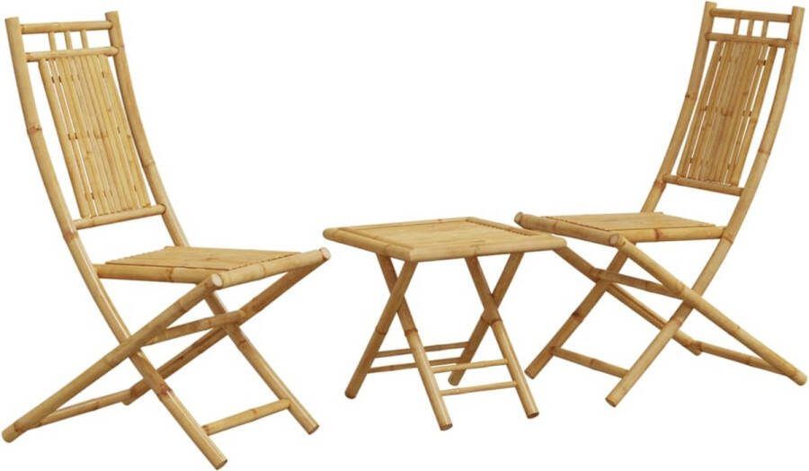 VidaXL 3-delige Bistroset bamboe